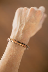 Kopero Premium Kobberarmbånd Snoet, 100 % rent kobber, om håndleddet